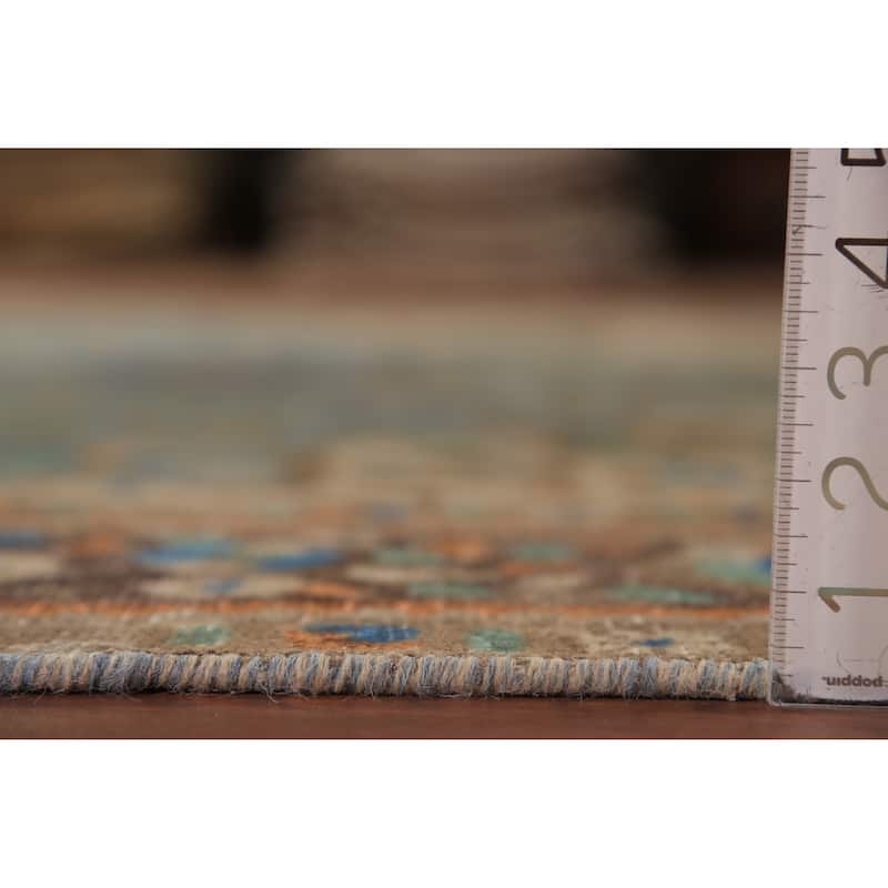Blue Medallion Tabriz Persian Area Rug Handmade Oriental Wool Carpet - 6'5"x 9'5"