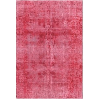 Canvello Vintage Overdyed Large Red Rug - 7'7