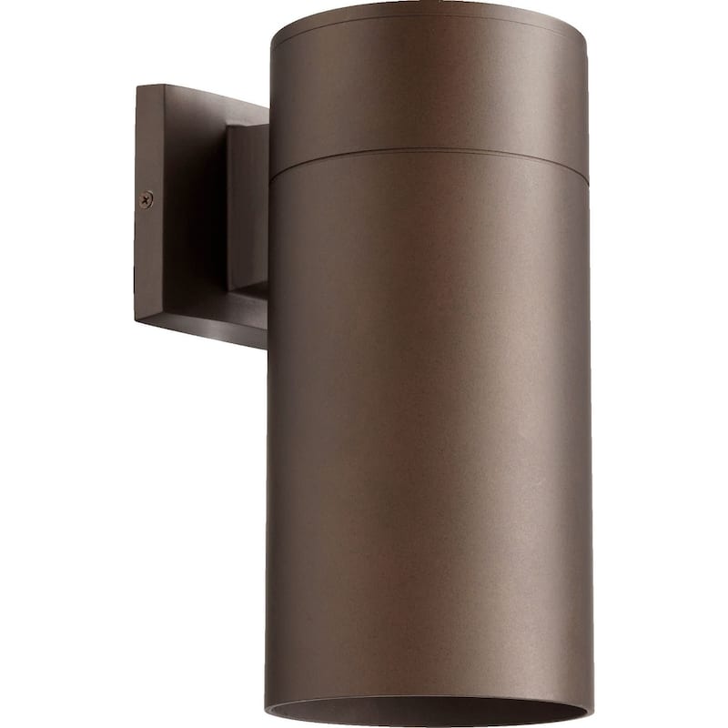 Quorum International Cylinder 12" Tall Outdoor Wall Sconce - Oiled Bronze