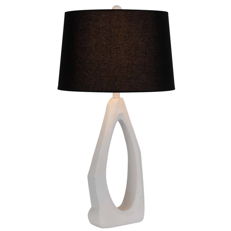 150W 3 way Antelope resin table lamp with black hardback fabric shade - One Size