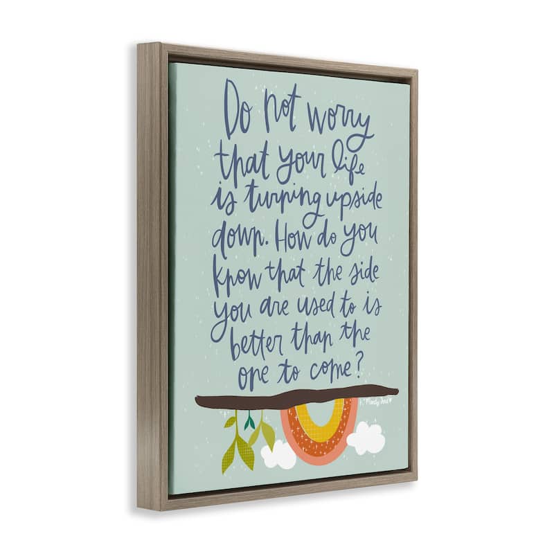 Stupell Hopeful Encouraging Phrase Framed Floater Canvas Wall Art Design By Mandy Ford Art + Illustration