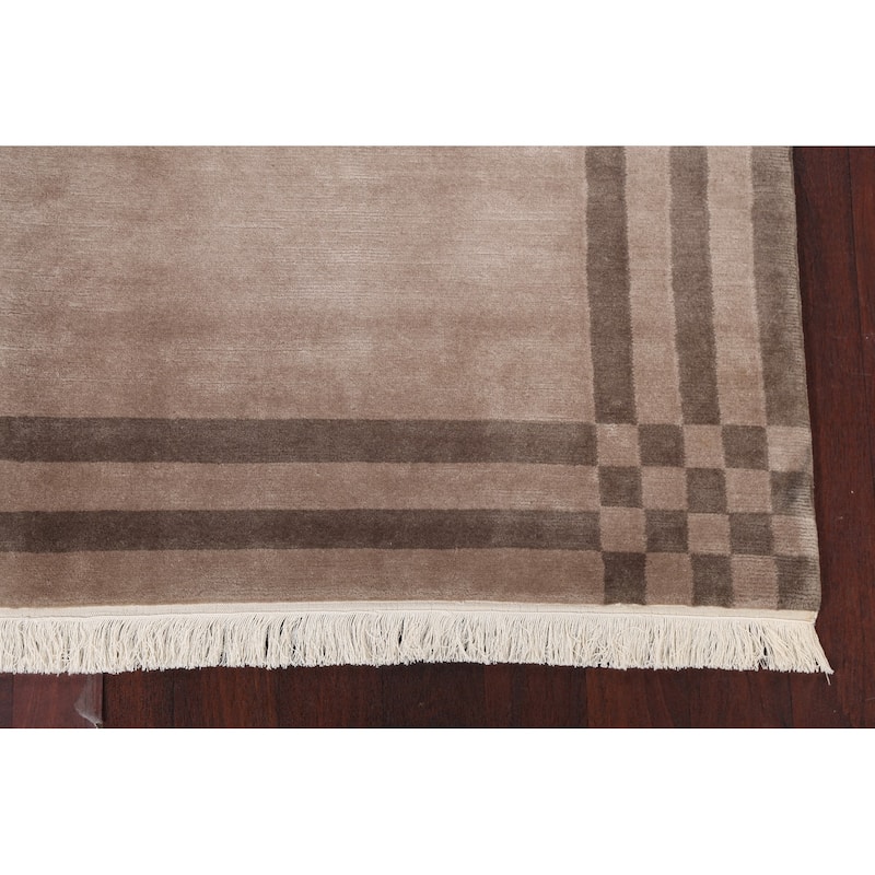 Nepalese Vegetable Dye Oriental Home Decor Area Rug Wool Hand-knotted - 6'2" x 8'9"