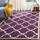 preview thumbnail 3 of 84, SAFAVIEH Handmade Chatham Eppie Modern Moroccan Wool Rug 4' x 6' - Purple/Ivory - Rectangle