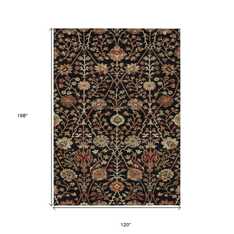 HomeRoots Floral Transitional Rectangle Outdoor Rug
