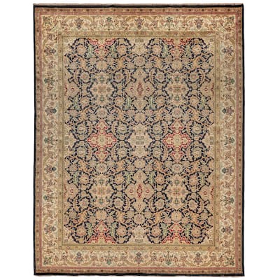 EXQUISITE RUGS ONE-OF-A-KIND Polonaise Hand Knotted Black Rug - 14'x18'