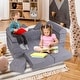 preview thumbnail 13 of 28, Costway Kids Modular Play Couch Play Set with Suede Fabric Cover - See Details