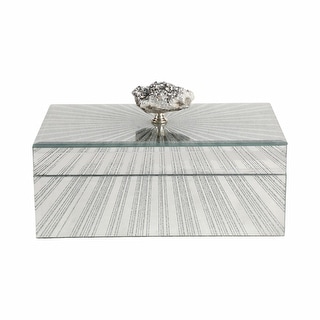 Glass Decorative Storage Jewelry Box with Lid