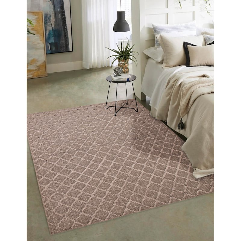 ECARPETGALLERY Hand Loomed Kashkuli Gabbeh Taupe Viscose Rug - 5'7 x 7'11
