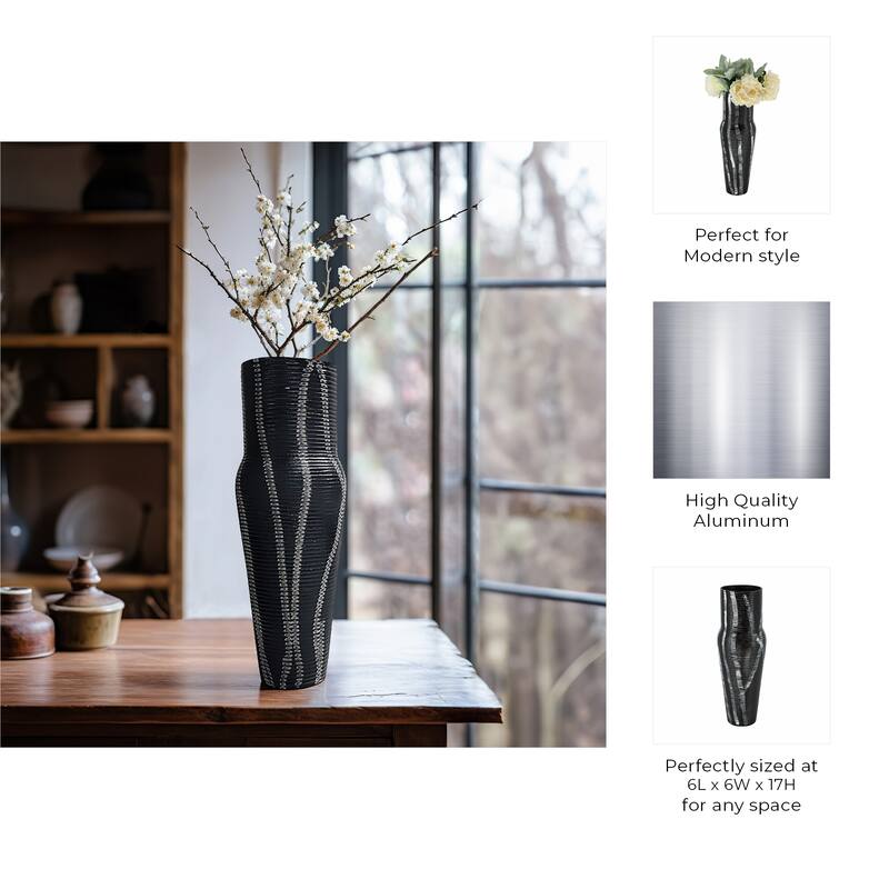 Aluminum Metal Balaz Asymmetrical Sculpted Vase