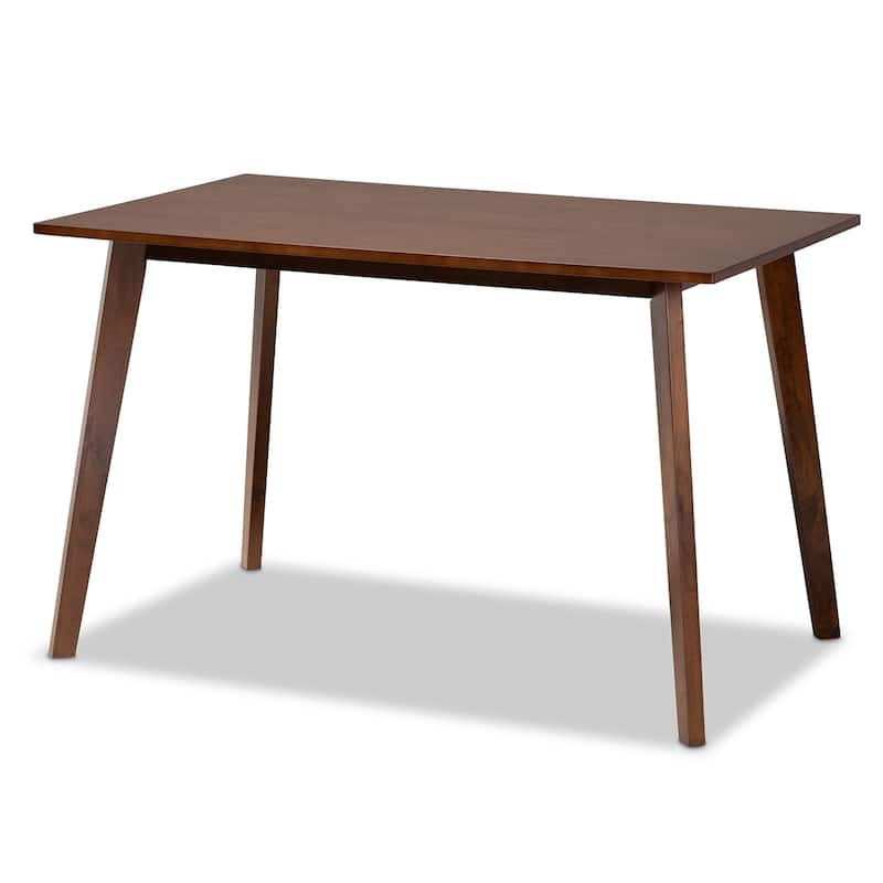 Britte Mid-Century Modern Transitional Rectangular Wood Dining Table - Rectangular - 4