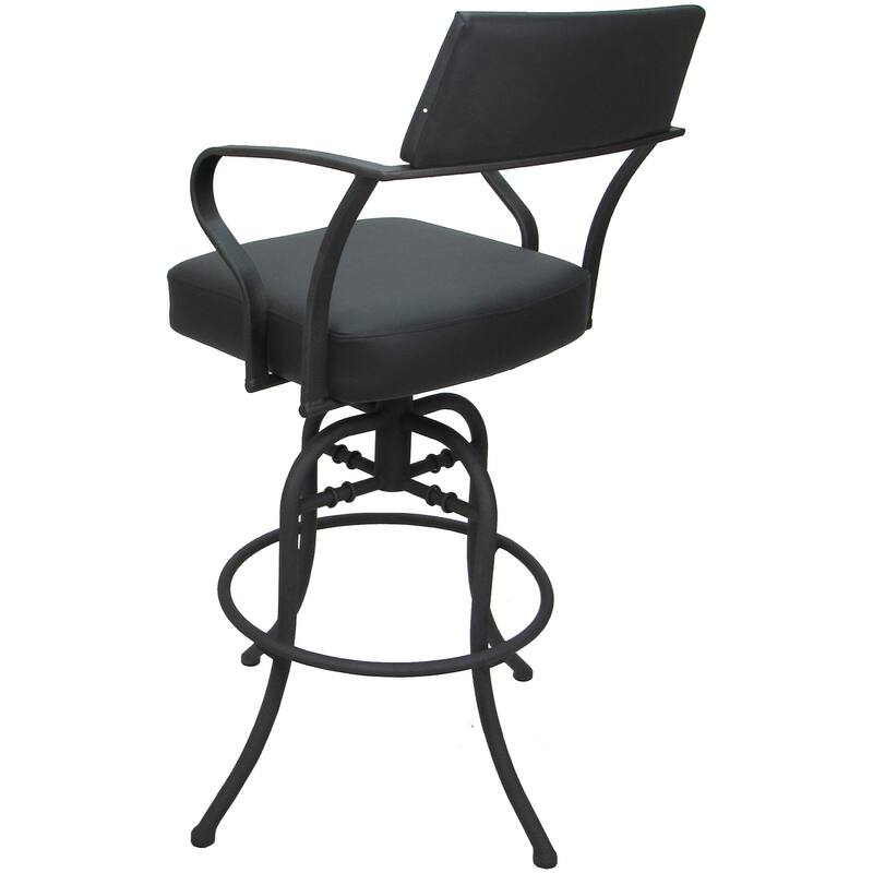 Carolina Grey Swivel Tilt Bar Height 30" Metal Bar Stool - 30" Seat