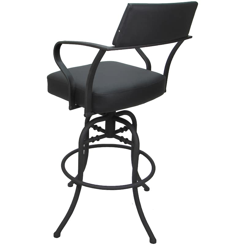 Carolina Grey Swivel Tilt Counter 26" Metal Bar Stool - 26" Seat