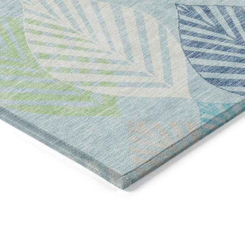 HomeRoots Floral Transitional Rectangle Outdoor Rug