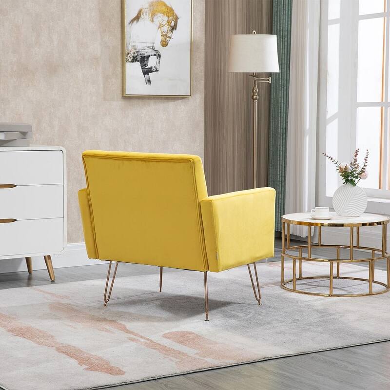 Modern Upholstered Velvet Accent Chair