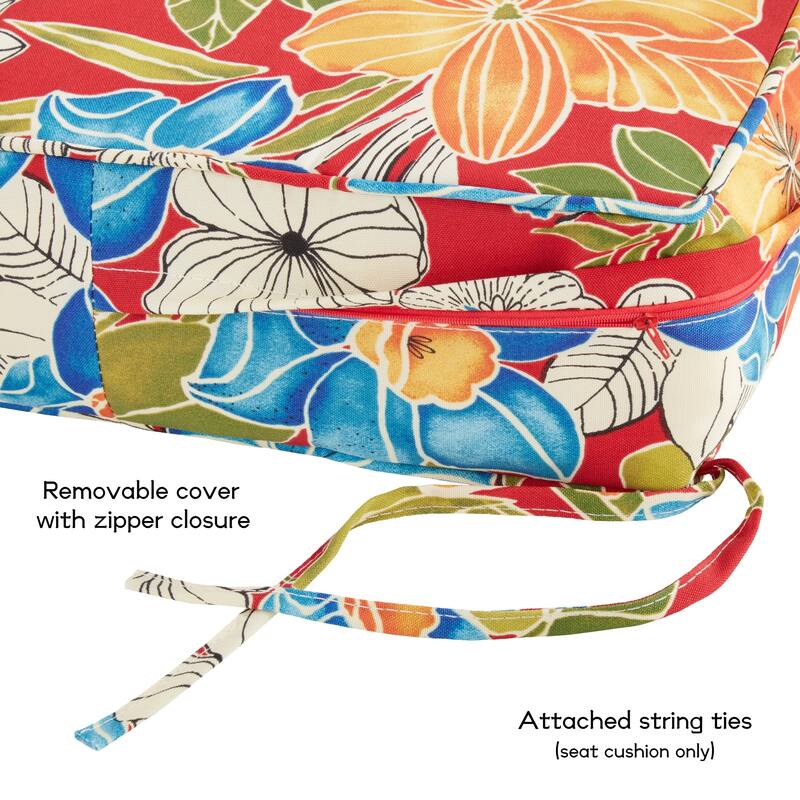 Outdoor 2-Piece Reversible Deep Seat Cushion Set (Cushions Only)