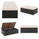 preview thumbnail 8 of 13, 2 Piece Outdoor Rattan Daybed with 5 Positions,Bench and Cushions