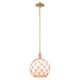Option White Glass with Brown Rope / Champagne Bronze