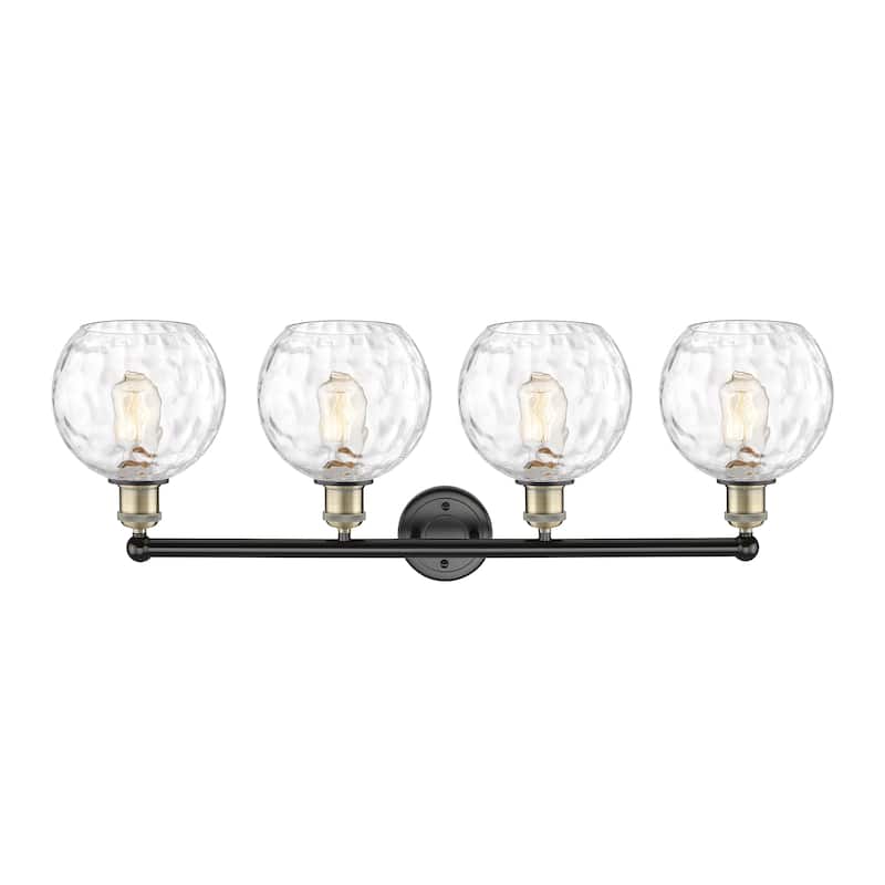Innovations Lighting Athens Water Glass - 4 Light 35" Bath Vanity Light.