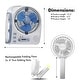 preview thumbnail 4 of 5, Technical Pro 3-in-1 Portable Rechargeable Camping Fan Bundle w/ Radio Speaker and LED Lamp, USB, SD ports, w/ 2 Folding Fans