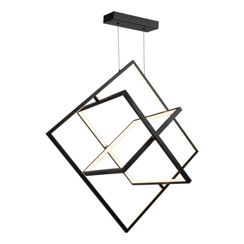 Graymar Collection Integrated LED Chandelier, Black - Black