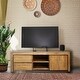 preview thumbnail 3 of 9, Chic Teak Recycled Teak Wood Solo Media Center, 2 Drawer 1 Cabinet
