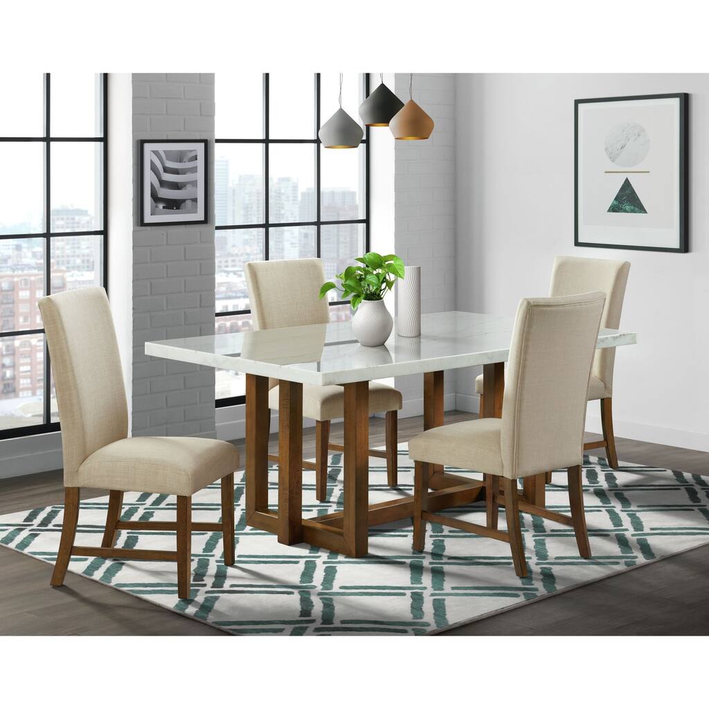 Picket House Furnishings Meyers 5PC Dining Set-Table & Four Chairs in Espresso