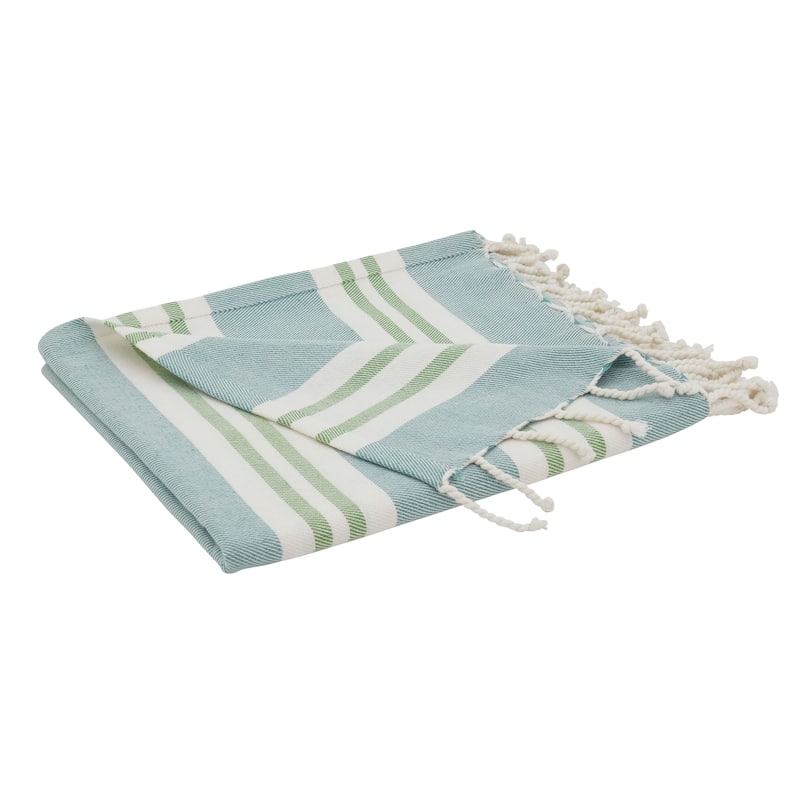 Throw Blanket With Stripes