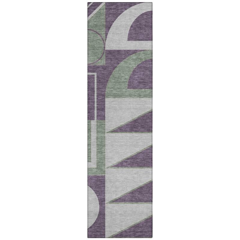 Machine Washable Indoor/ Outdoor Modern Crowley Chantille Rug