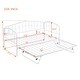 preview thumbnail 4 of 12, White Metal Frame Twin Daybed with Triangular Design Guardrail Bed