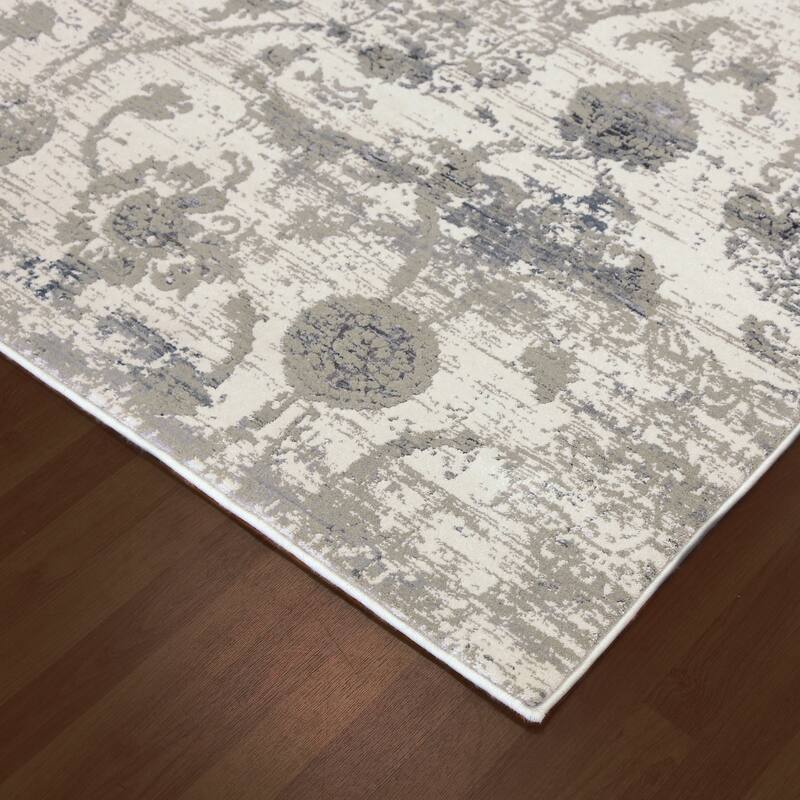 Dynamic Rugs Astoria Cream Polyester & Polypropylene Area Rug