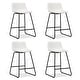 preview thumbnail 38 of 49, LUE BONA Modern Faux Leather Metal Frame Counter Height Bar Stools (Set of 4)