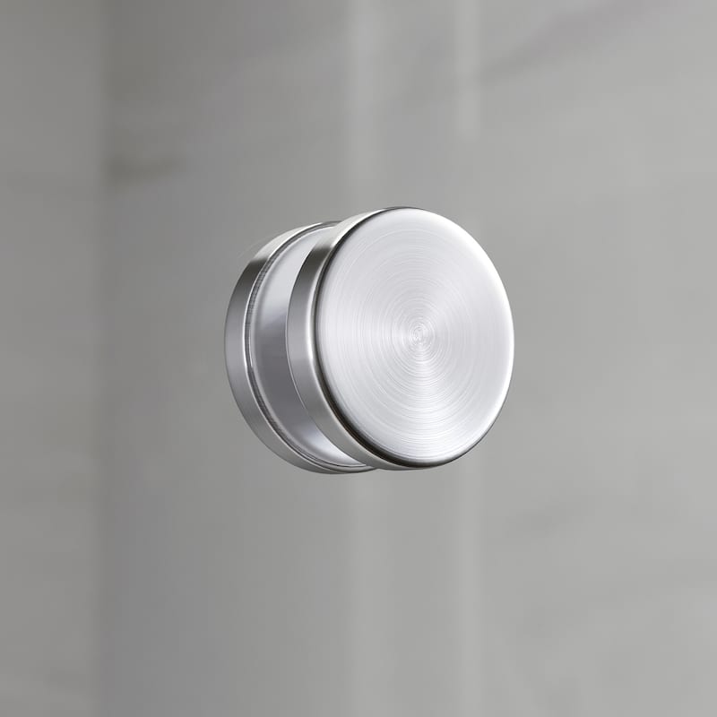 Elegant Bathtub Double Sliding Shower Door 60" W x 62" H in Brushed Nickel Finish with 1/4'' Clear Tempered Glass - 60" x 62"