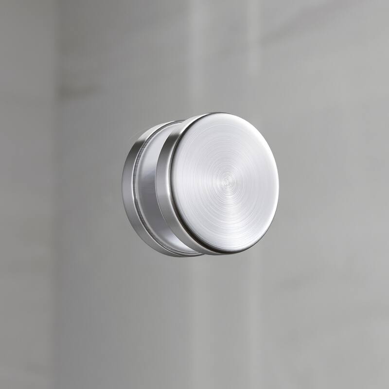 Elegant Double Sliding Shower Door 46.5 in.- 48 in. W x 72 in. H in Brushed Nickel Finish