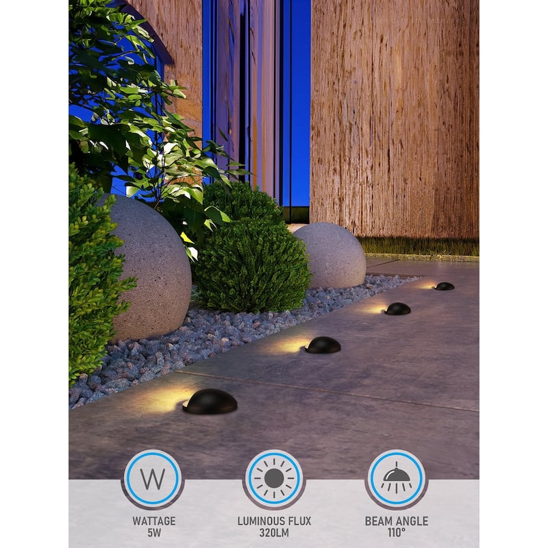 LED 5W 5CCT Well Lights, Inground Landscape Lighting, 12-24V AC/DC Low Voltage