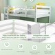 preview thumbnail 9 of 8, Twin Size Bunk Bed with Convertible Bookcase and Ladder-White