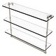 preview thumbnail 33 of 32, Allied Brass 16 Inch Triple Tiered Glass Shelf with Integrated Towel Bar