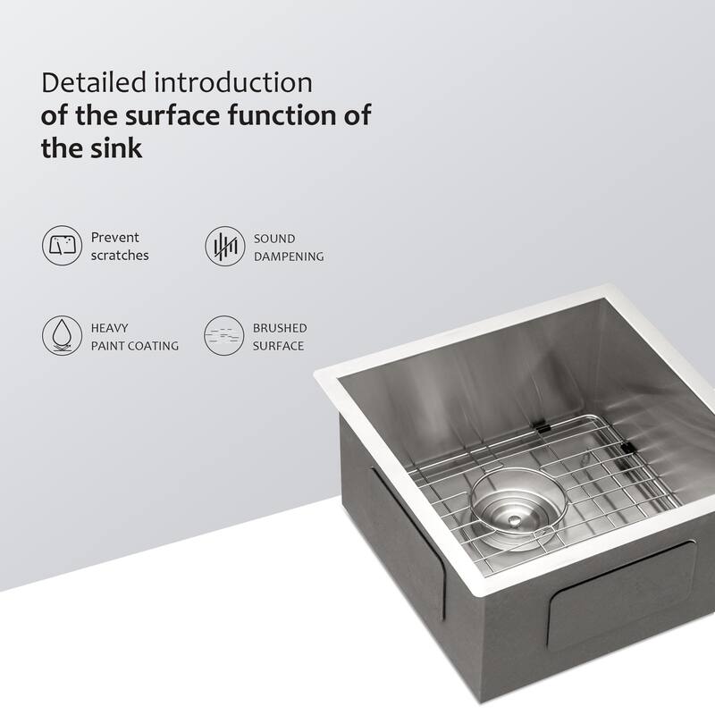 Undermount Kitchen Sink 16 Gauge 9 Inch Deep Single Bowl Kitchen Sink Basin