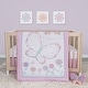 preview thumbnail 1 of 3, Sammy & Lou Floral Butterfly 4 Piece Crib Bedding Set