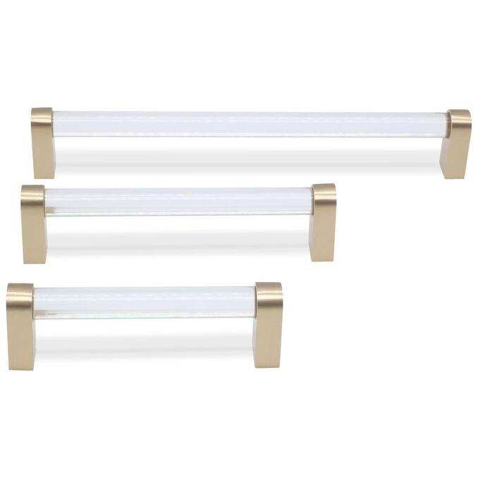 Hapny Home C501-CLR Clarity 3-3/4" Center to Center Solid Metal and