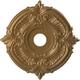 3 1/2" Inside Diameter - Attica Thermoformed PVC Ceiling Medallion - 19" Outside Diameter - Metallic Gold Rush
