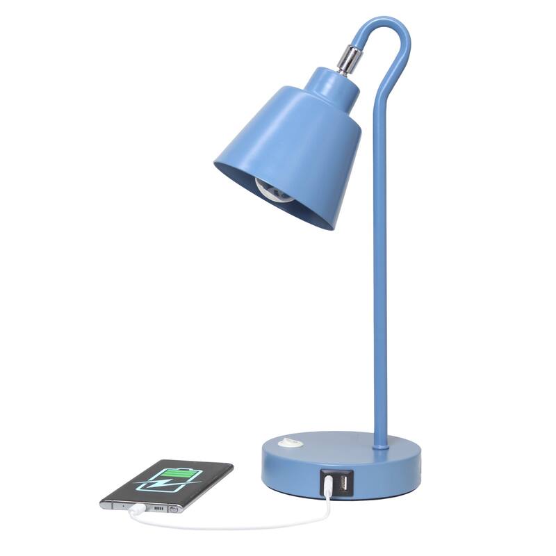 Looped Desk Lamp with Adjustable Shade - 16" - Blue
