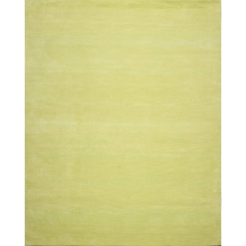 Hand Tufted Wool Modern & Contemporary Oriental Area Rug Lemon Color