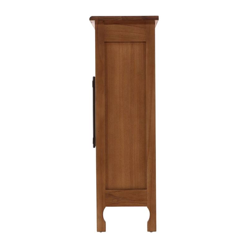 Furniture Classics Dalia Natural Mahogany Rafia Storage Cabinet