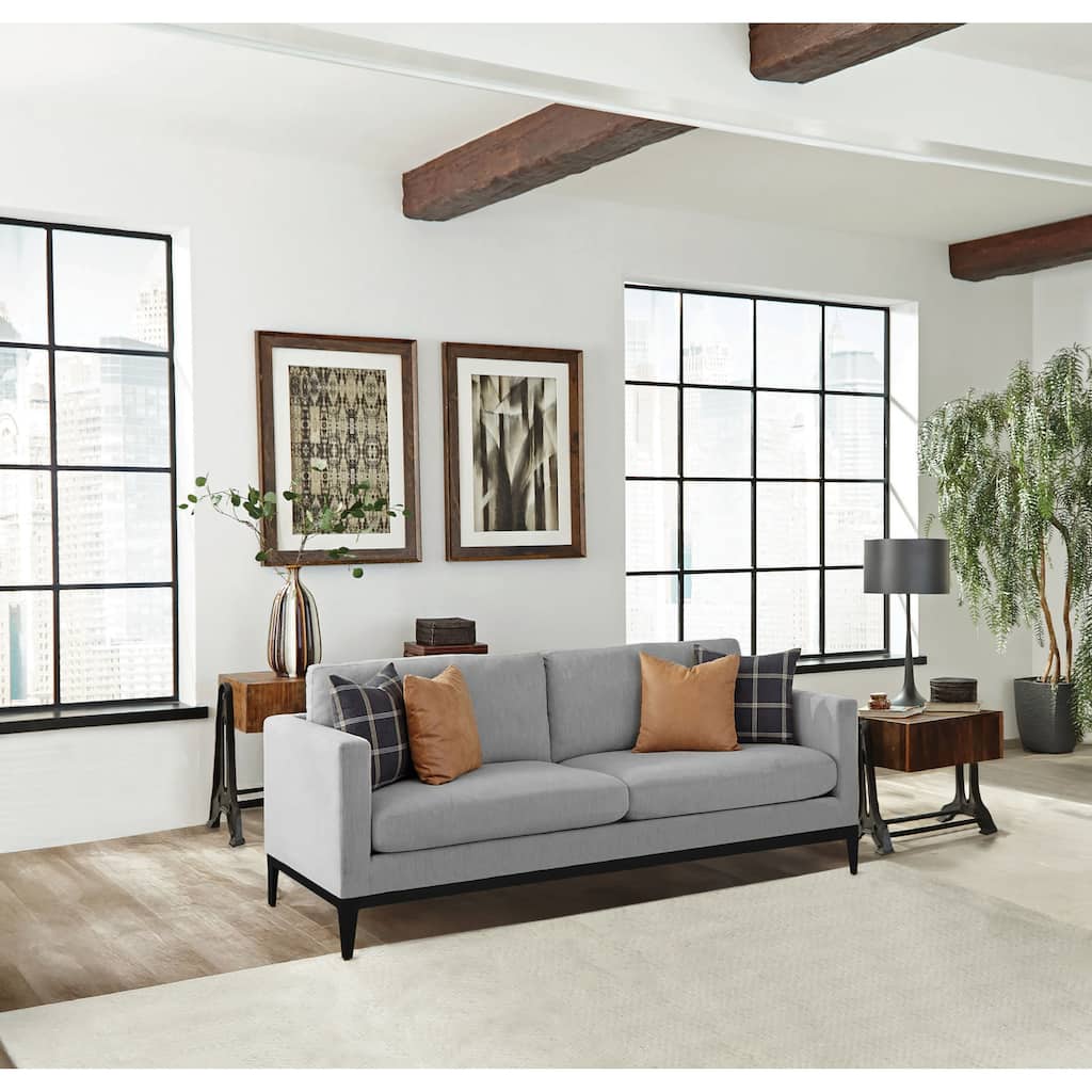 Apperson Upholstered Track Arm Sofa Light Grey