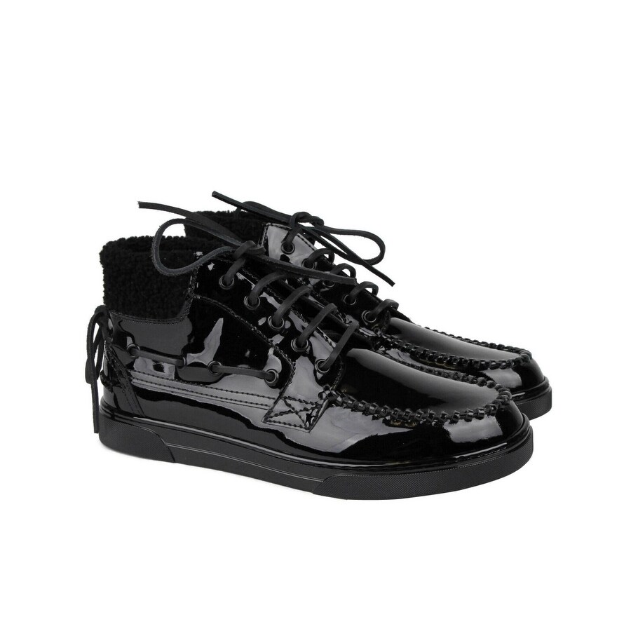 black patent leather 'high tops