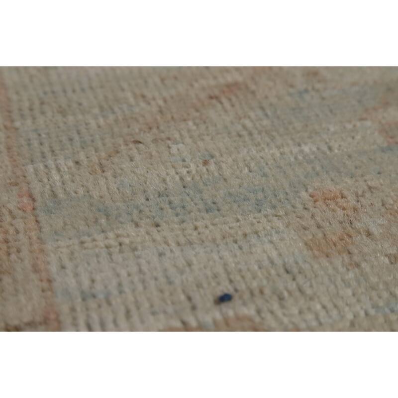 Vegetable Dye Transitional Oushak Turkish Rug Hand-Knotted Wool Carpet - 7'10" x 10'0"