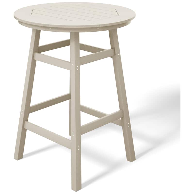 Polytrends Laguna Hdpe All Weather Outdoor Patio 35" Round Bar Table