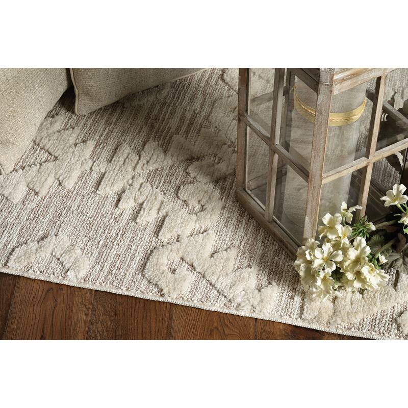 The Curated Nomad Roehamp Textured Southwestern Boho Rug with Fringe