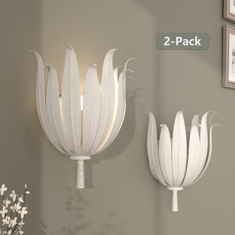 Acroma 2-set Steel Dimmable Steel Wall Sconce - Matte white