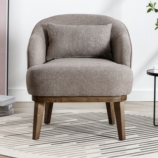 Accent Chair with Pillow and Solid Wood leg - Bed Bath & Beyond - 39141449
